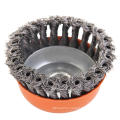 KSEIBI Premium Quality 75mm Twisted Steel Cup Wire Brush For Rust Remove